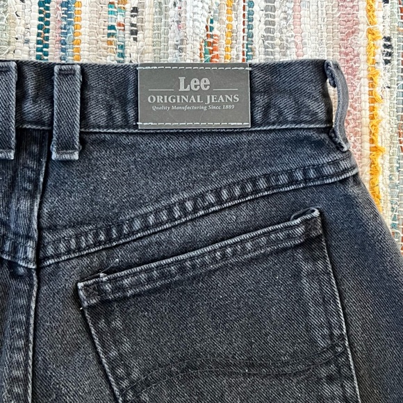Size 6P Lee Faded Black Denim Jeans - Picture 4 of 4